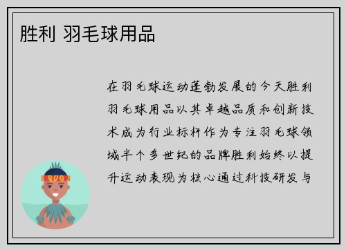 胜利 羽毛球用品